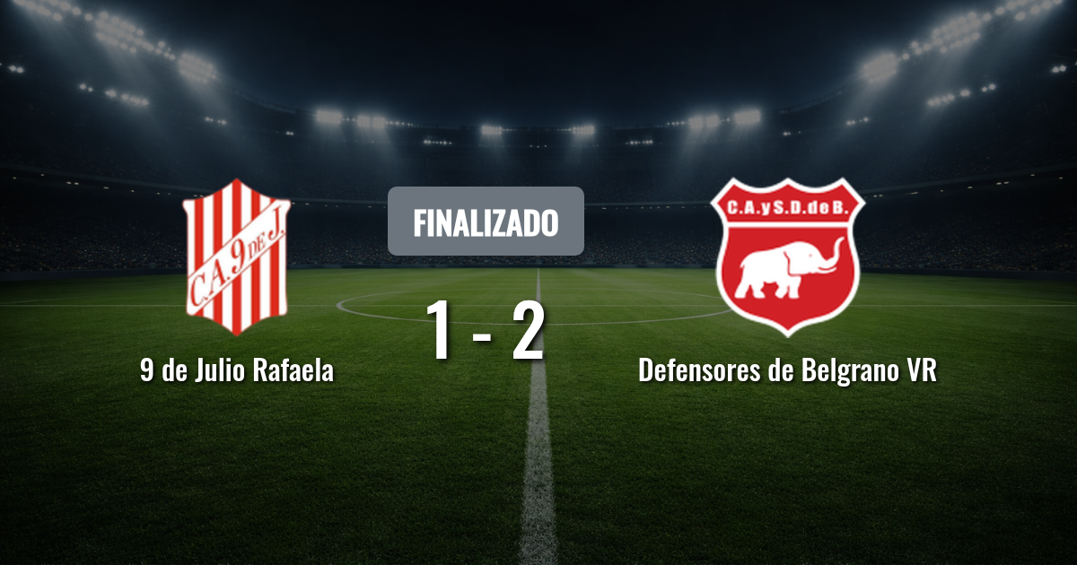 9 de Julio Rafaela y Defensores de Belgrano VR, duelo clave en la pelea por el podio del Federal A