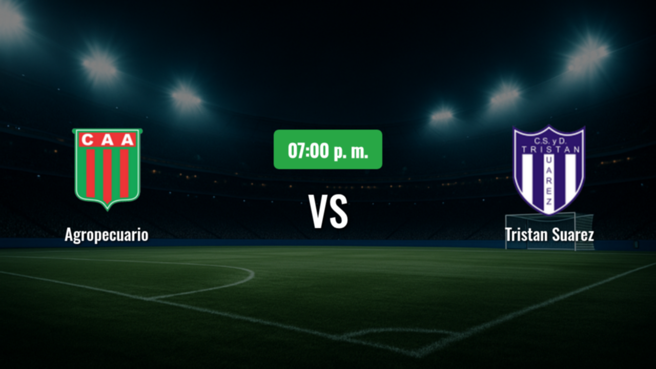 Agropecuario busca frenar al líder Tristan Suarez en la Primera Nacional