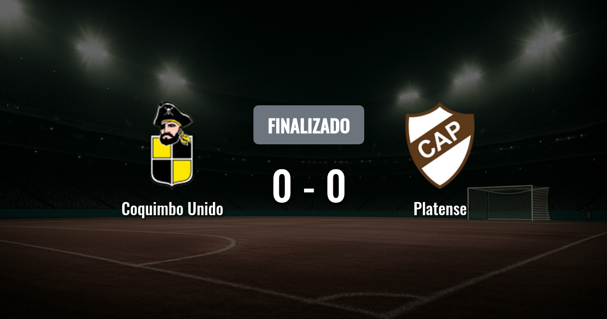 Coquimbo Unido y Platense definen su suerte en la Libertadores con todo igualado