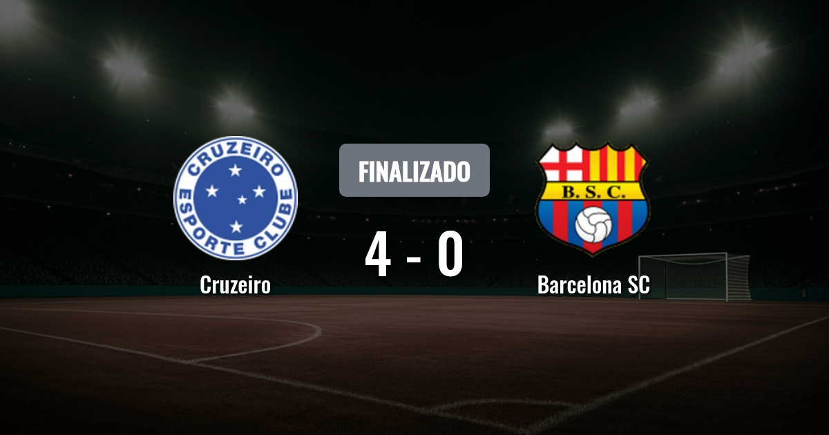 Cruzeiro busca asegurar la clasificación ante un Barcelona SC urgido en Belo Horizonte