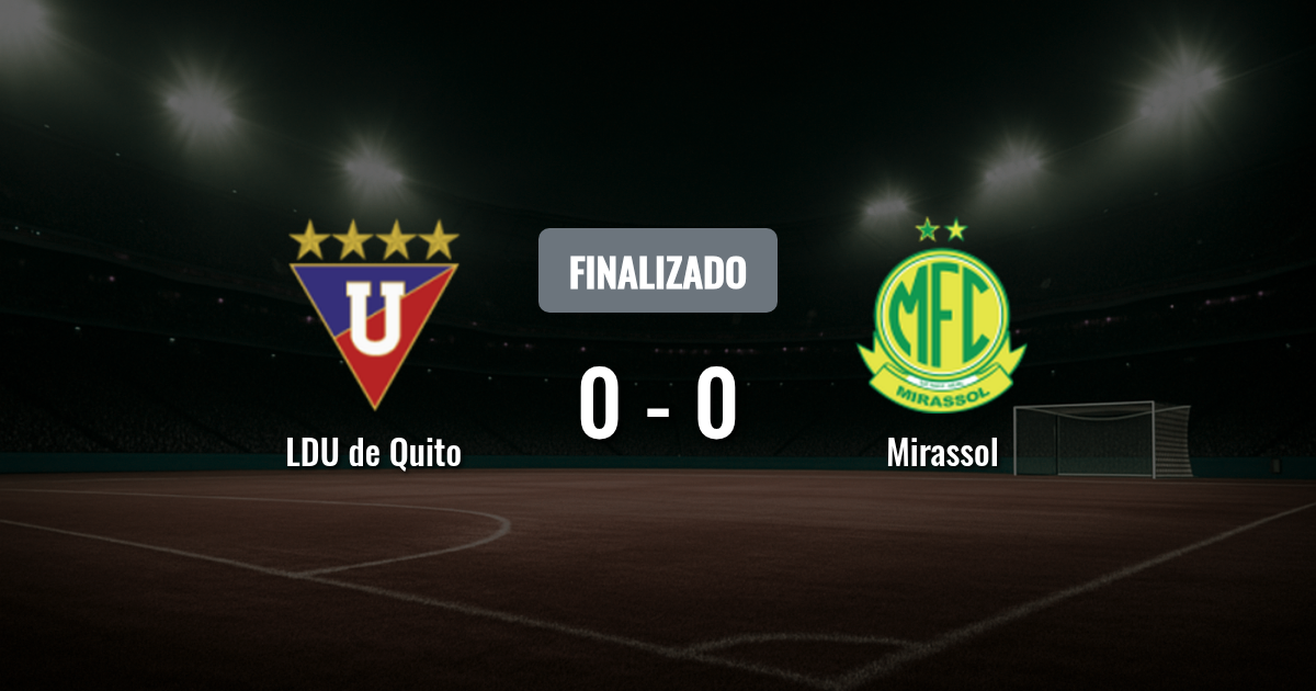 LDU de Quito y Mirassol definen su pulso en la Libertadores: igualdad total en puntos y diferencia de gol