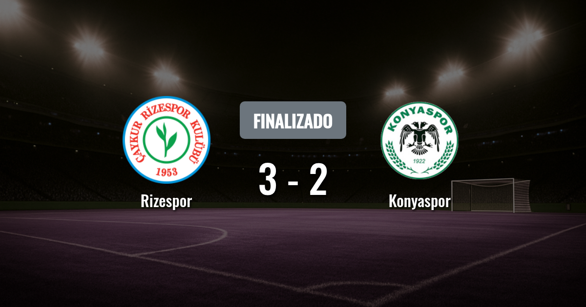 Rizespor y Konyaspor se juegan mucho en un duelo directo por la Süper Lig en Rize