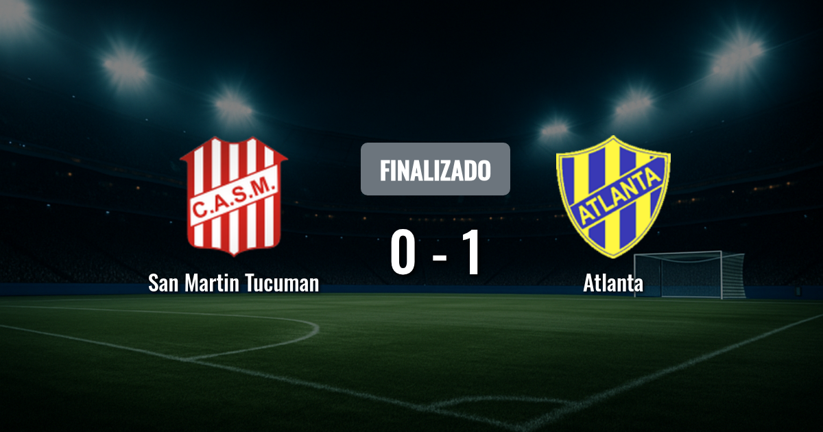 San Martín de Tucumán y Atlanta se miden en La Ciudadela con la mira puesta en los puestos de arriba